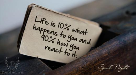 زندگی فقط ده درصدش اون چیزیه که برات اتفاق میفته!، نود درصد زندگی بستگی داره به این که تو چطور باهاش روبه رو میشی … …مجمع فعالان ا